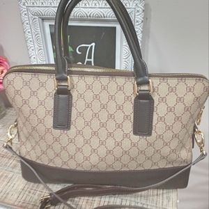 Christin Brown Leather Satchel Handbag